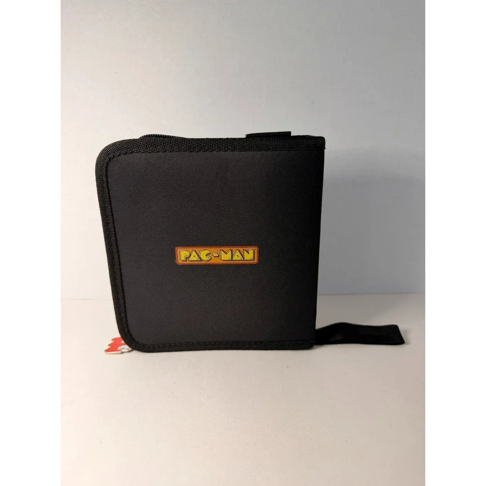 Pac‑Man CD DVD‎ Case Holder Wallet 2005 Namco Retro Arcade Disc Storage w/ Ghost